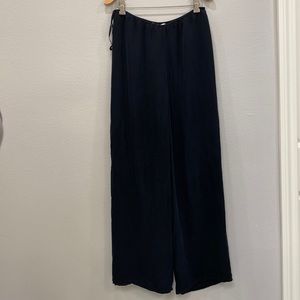 Flowing black silk pants